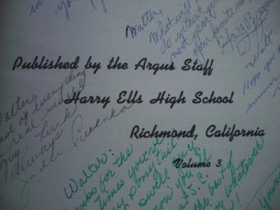 Vintage Yearbook Annual Harry Ells High School Richmond CA 1958 58 