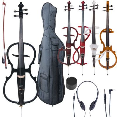 Cecilio Ebony Electric Silent Cello 4/4 Full Size  