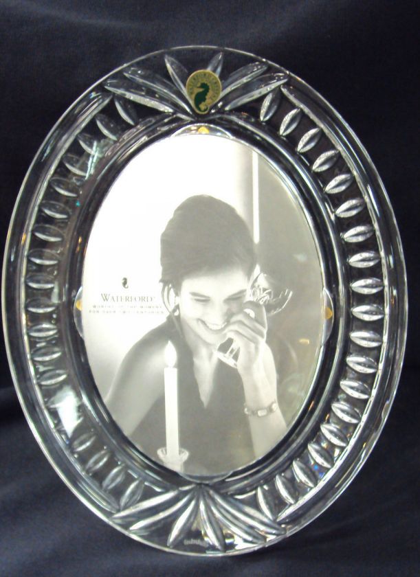 WATERFORD OVERTURE CRYSTAL OVAL PHOTO FRAME   NEW WITH STICKERS 