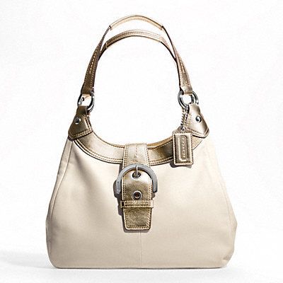 AUTHENTIC COACH SOHO HOBO WHITE GOLD F17219 NEW NWT MSRP. $358  