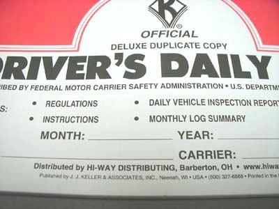 KELLER DRIVERS DAILY LOG 31 DUPLICATE SETS DOT FMCSA  