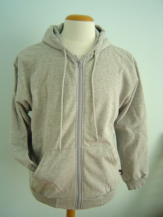 king fashions flex fleece zip hoodie grey code a007