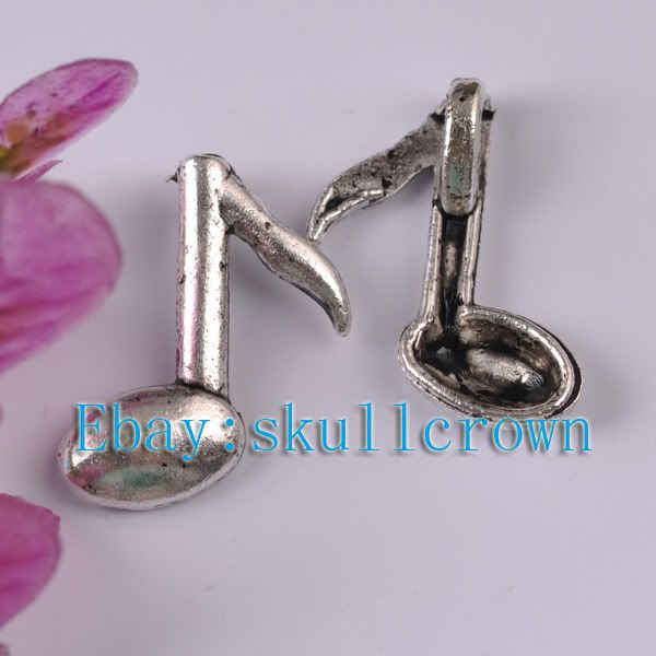 FREE SHIP 20pcs Tibetan Silver Music Note Charm LP5721  