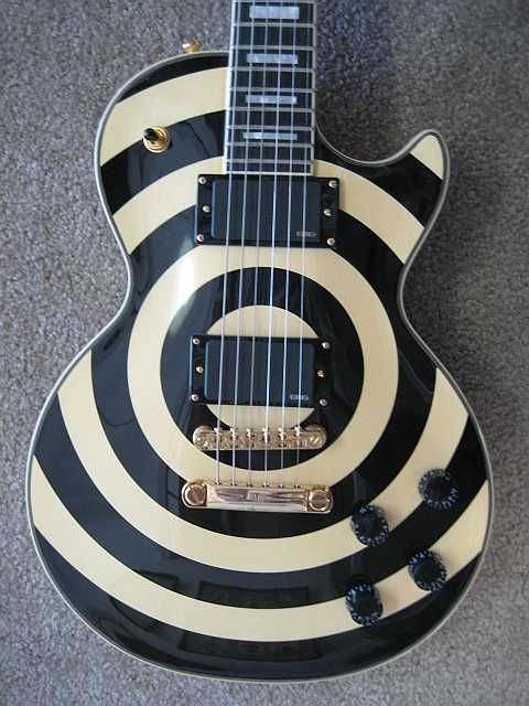 USED EPIPHONE LES PAUL ZAKK WYLDE CUSTOM PLUS BULLSEYE EMG ACTIVE 