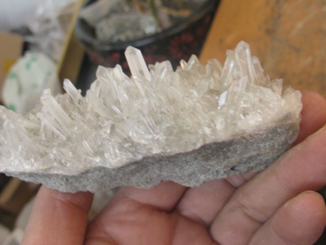 TIBETAN CLEAR QUARTZ CRYSTAL CLUSTER AWESOME FORM A+  