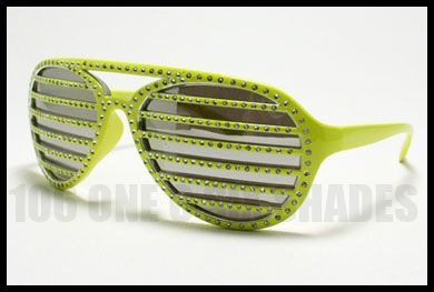 HIP HOP Celebrity Sunglasses Shutter Shades Mirrored Lens Bling Bling 