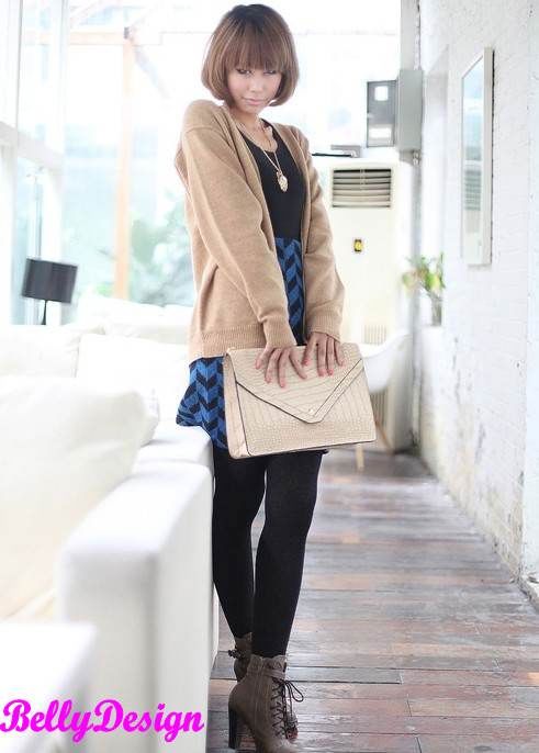 Oversized Envelope Clutch Purse Messenger Shoulder Bag  