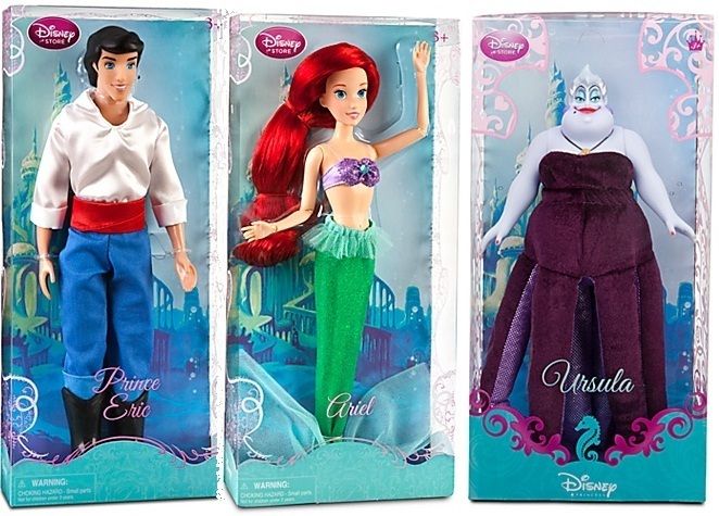 Princess Ariel The little Mermaid, Prince Eric & Ursula Barbie Ken 