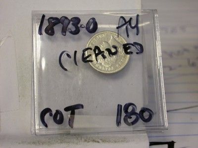 1893 O AU BARBER DIME ID#K82  