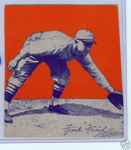 1936 WHEATIES FRANK FRANKIE FRISCH, ST. LOUIS CARDINALS  