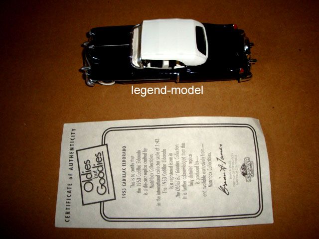 43 Matchbox 1953 CADILLAC ELDORADO  