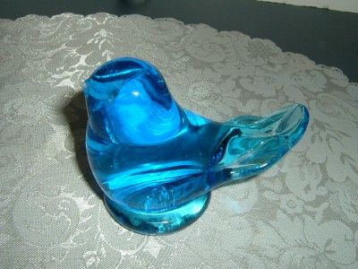 1986 LEO WARD SIGNED BLUE BIRD PAPERWEIGHT  