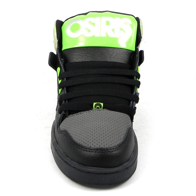 Osiris Nyc 83 Mens Leather Matt Hi Top Trainers Black UK 7  