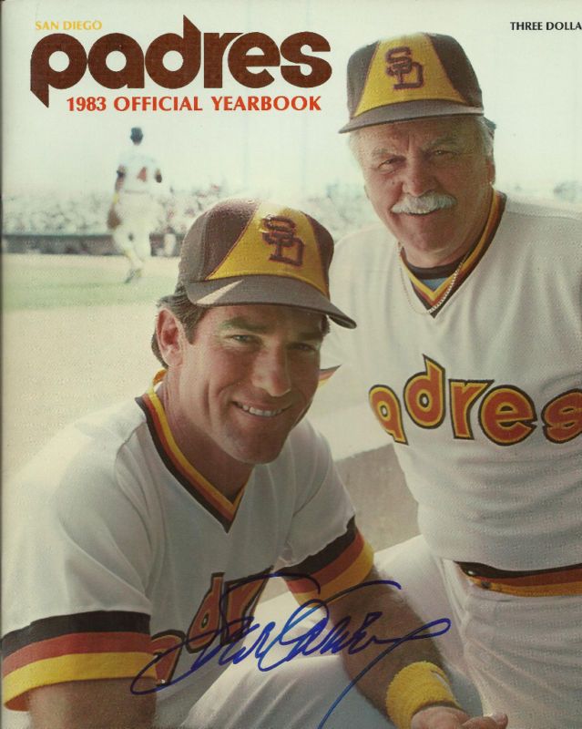 Steve Garvey Autographed 1983 Padres Yearbook COA  