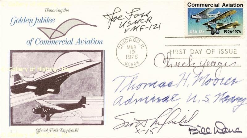 CHUCK YEAGER   FIRST DAY COVER SIGNED  