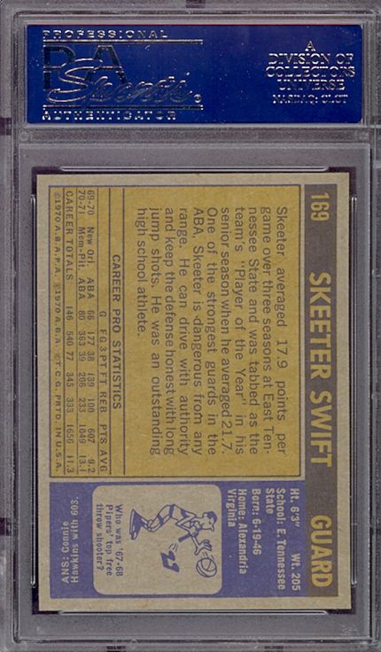 1971 Topps #169 Skeeter Swift Condors PSA 9 pop 17 *266748  