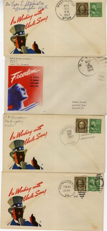 US WWII Patriotic Covers Group of 22  