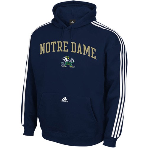   irish navy blue big game day 3 striped pullover hoodie sweatshirt