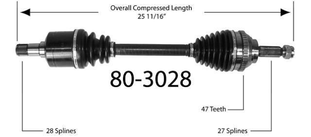 01 05 Hyundai XG300 XG350 D/S New CV Drive Axle Shaft  