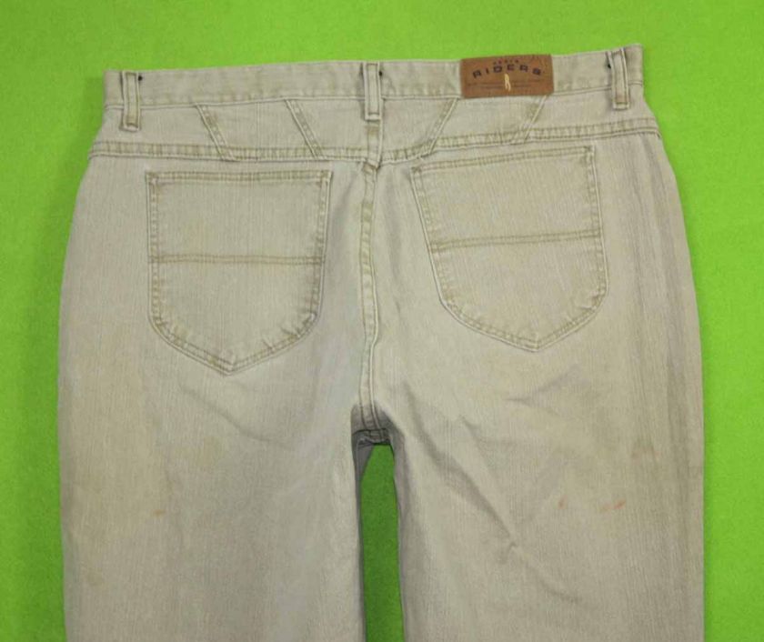 Riders Lee sz 14 x 29 Stretch Womens Beige Jeans Denim Pants HC83 