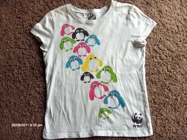 CHASER 14 GIRLS SIZE 14 PENGUIN TEE SHIRT WWF  