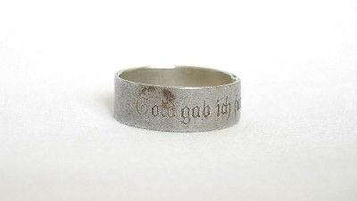 GERMAN WW1 GOLD FOR IRON PROPAGANDA RING  