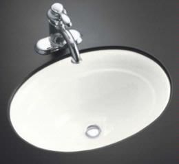 Kohler K 2824 0 Serif Sink Undermount Cast Iron White  