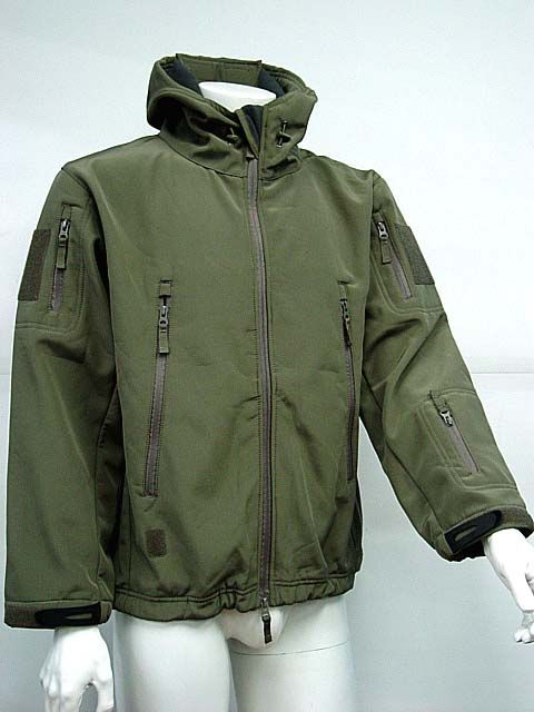 Stealth Hoodie Shark Skin Soft Shell Parka Jacket OD L  