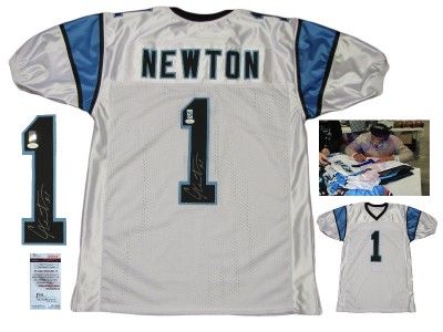 Cam Newton SIGNED White Jersey   JSA WPP   Carolina Panthers 