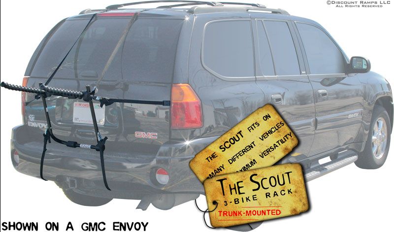 SCOUT 3 BIKE TRUNK MOUNT BIKE BICYCLE RACK CARRIER CL  