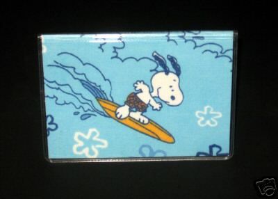 Surfing Snoopy Fabric Checkbook/Debit ID Set * Surfer  