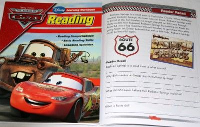 NEW Disney Cars Educational Workbooks & Flash Cards  