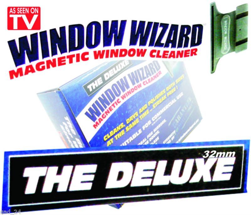 NEW DELUXE WINDOW WIZARD CLEANER 32MM DOUBLE GLAZING  