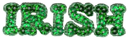 Sequin Irish Word Embroidered Iron On Applique 1120551  