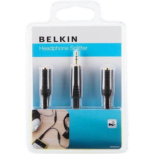 Belkin iPhone/iPod//CD player Headphone Splitter 722868787298 