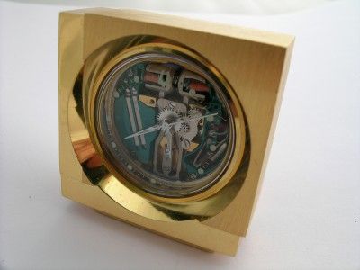 Miniature bulova accutron spaceview clock  