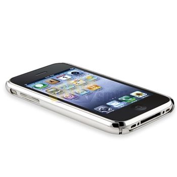   apple iphone 3g 3gs chrome silver quantity 1 snap on case keeps your