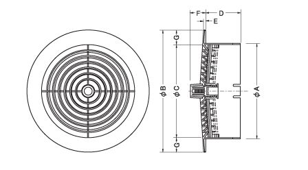 NEW SEIHO ADJUSTABLE PLASTIC GRILLE with SD 4   DK4M3  