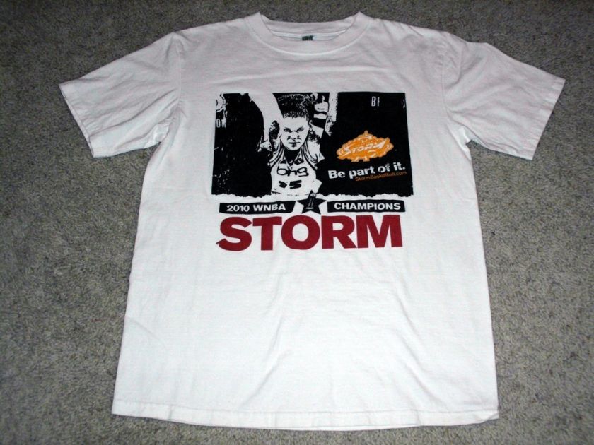 Lauren Jackson Seattle Storm 2010 WNBA champions SGA T shirt Adult M 