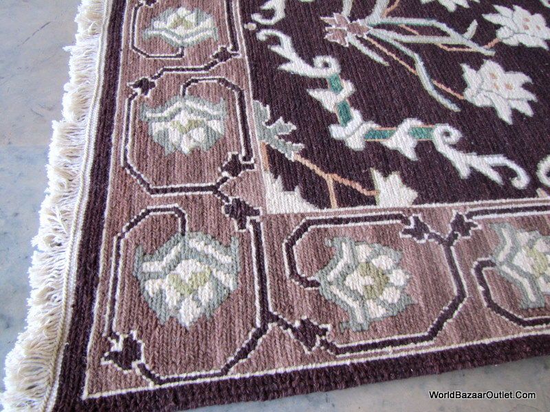 3x8 flat weave Soumak sumak sumack Rug Brown green fw38 Spectacular 