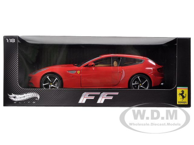 FERRARI FF GT V12 4 SEATER RED ELITE EDITION 1/18 BY HOTWHEELS W1105 