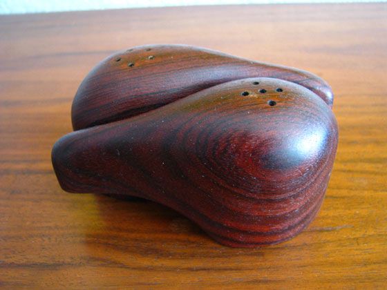 MID CENTURY MODERN ROSEWOOD SALT/PEPPER SHAKERS DON SHOEMAKER EAMES 