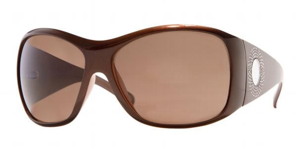 NEW VERSACE 4133 B BROWN ON PEACH / BROWN 724/73 SUNGLASSES  