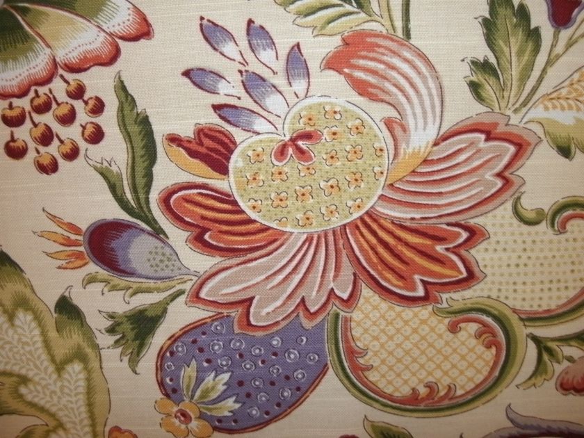 JAY YANG   COTTON & LINEN BLEND TROPICAL FLORAL PRINT FABRIC 58W   3 