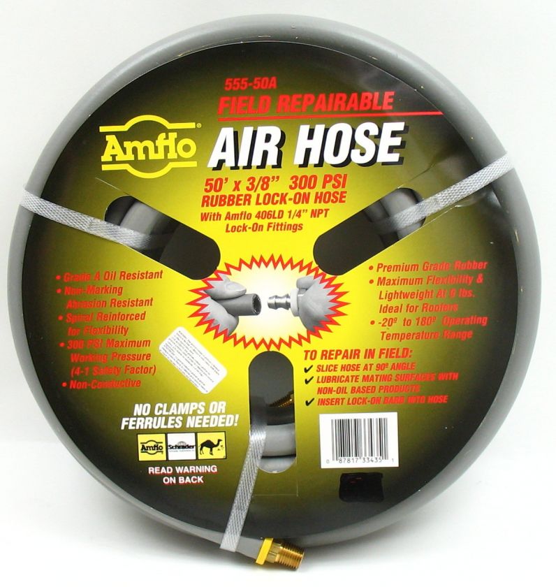 Amflo 50 x 3/8 Field Repairable Tool Air Hose 555 50A  