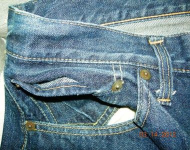 VINTAGE 50S LEVIS 501 XX BIG E HIDDEN RIVETS BOTTON FLY LINE SELVAGE 