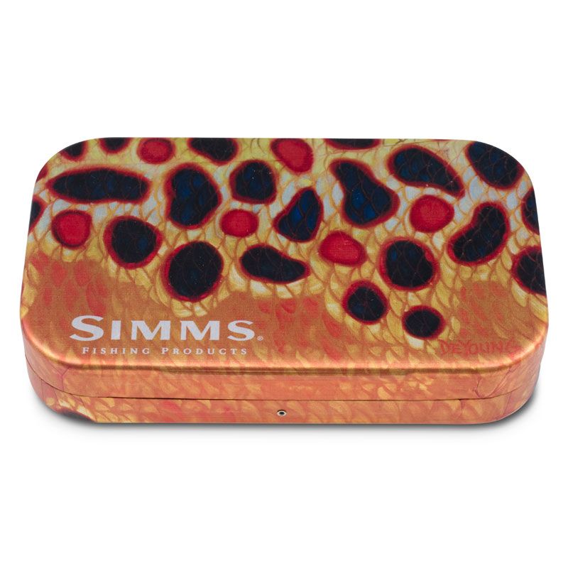 Simms Wheatley Aluminum Fly Box Brown Trout 6in  