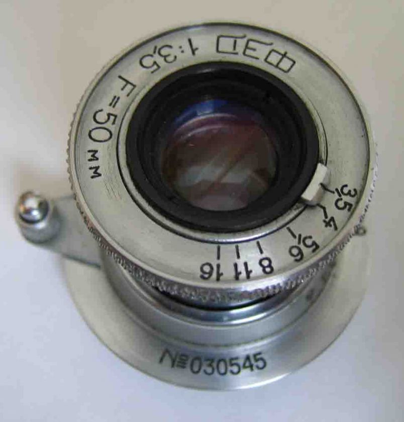 Russian Elmar lens INDUSTAR 10 50mm camera FED Leica  