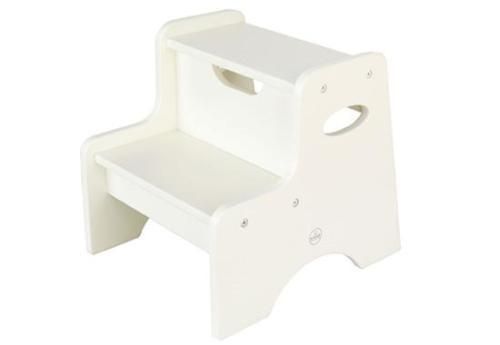 New KidKraft Wooden Kids Toddler Two Step Stool   White  