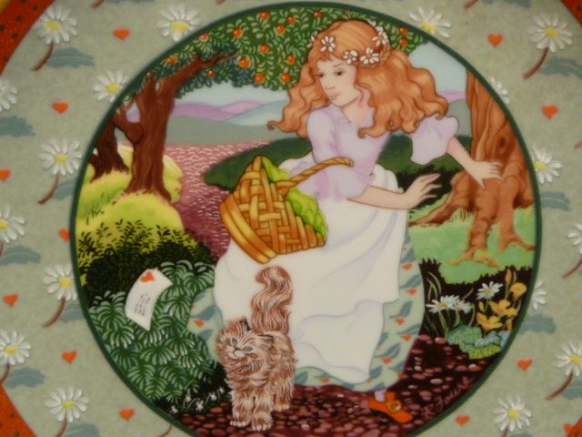 e308 WALL PLATE ONCE UPON A RHYME A TISKET, A TASKET  